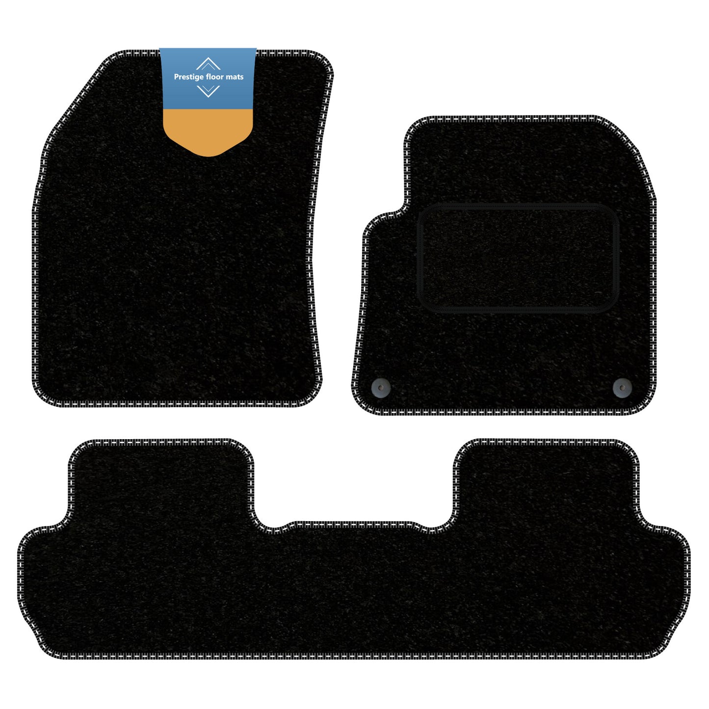 Fits Peugeot 3008 2017 On Black Carpet with Coloured Stitch Edge