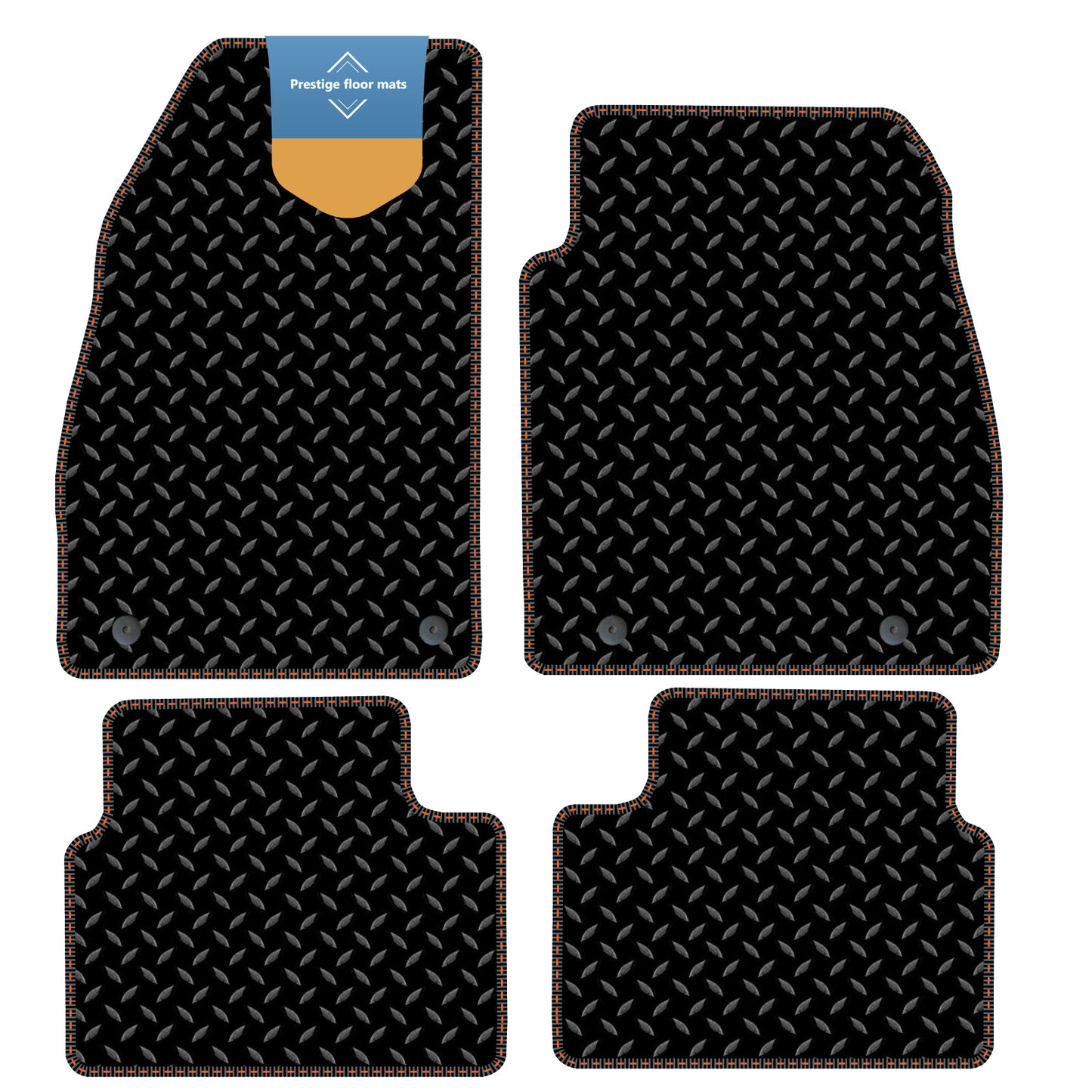 Fits Vauxhall Insignia 2008-2013 Black 3mm Rubber with Coloured Stitch Edge