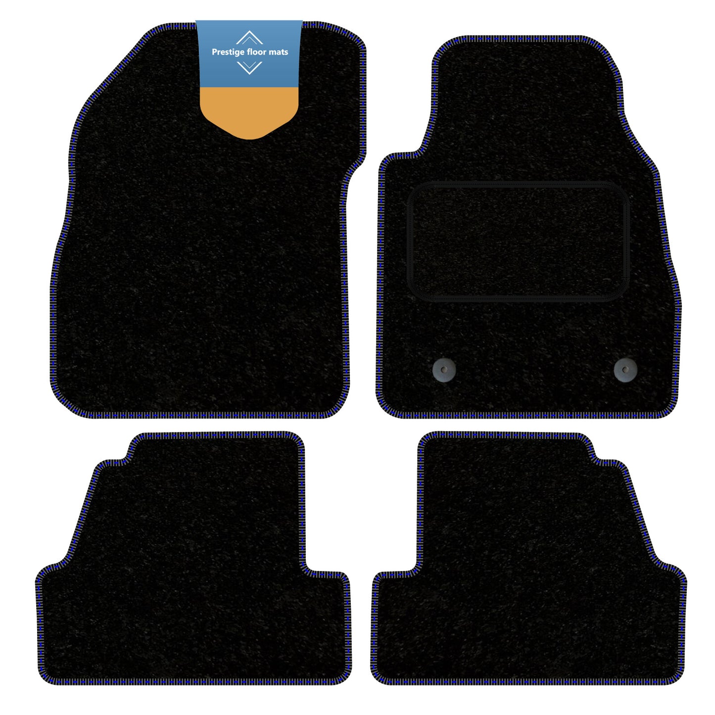 Fits Vauxhall Mokka 2012-2020 RHD Black Carpet with Coloured Stitch Edge