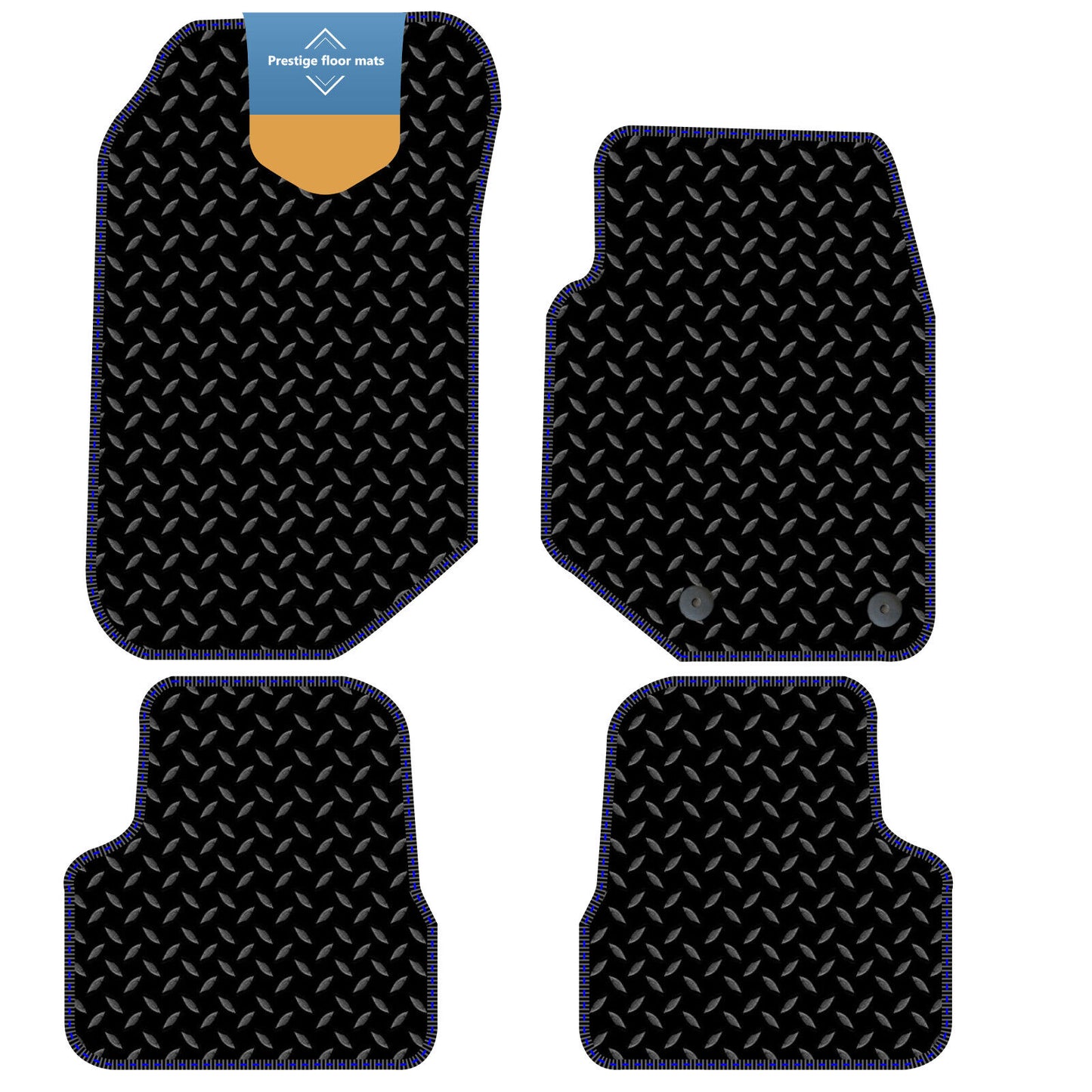 Fits Vauxhall Mokka 2021 On Black 3mm Rubber with Coloured Stitch Edge