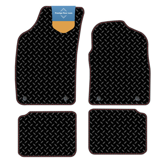 Fits Fiat 500 Hybrid 2020 on Black 3mm Rubber with Coloured Stitch Edge