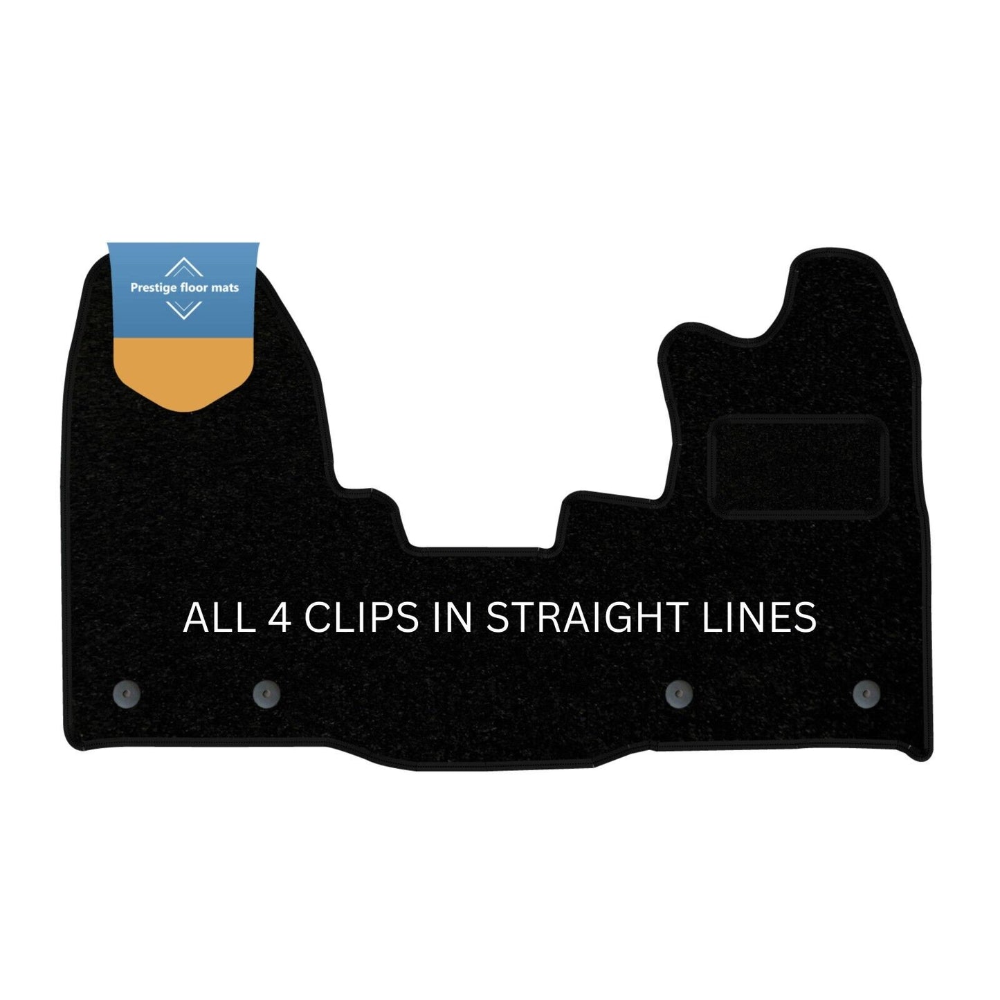 Fits Ford Tourneo Custom 2018-2023 with Central Glovebox Tailored Floor Mat Set