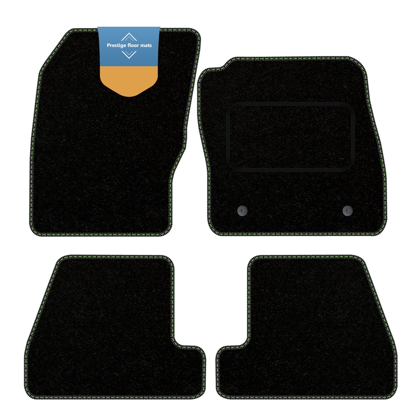 Fits Ford focus 2011-2015 Black Carpet with Coloured Stitch Edge