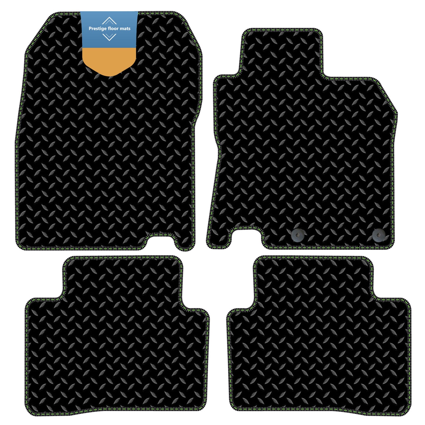 Fits Nissan Qashqai 2014-2021 Black 3mm Rubber with Coloured Stitch Edge