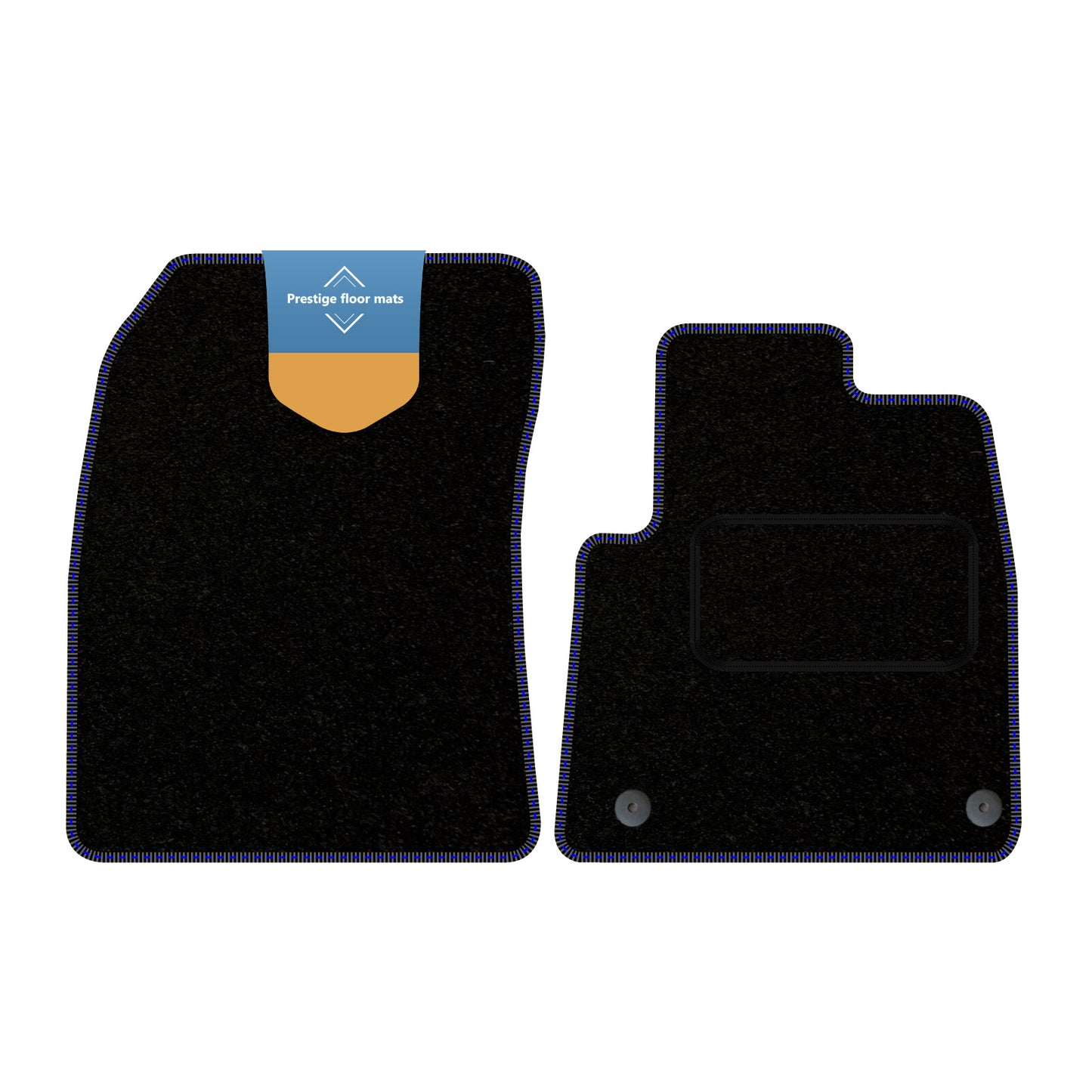Fits Vauxhall Combo 2019 on Black Carpet with Coloured Stitch Edge