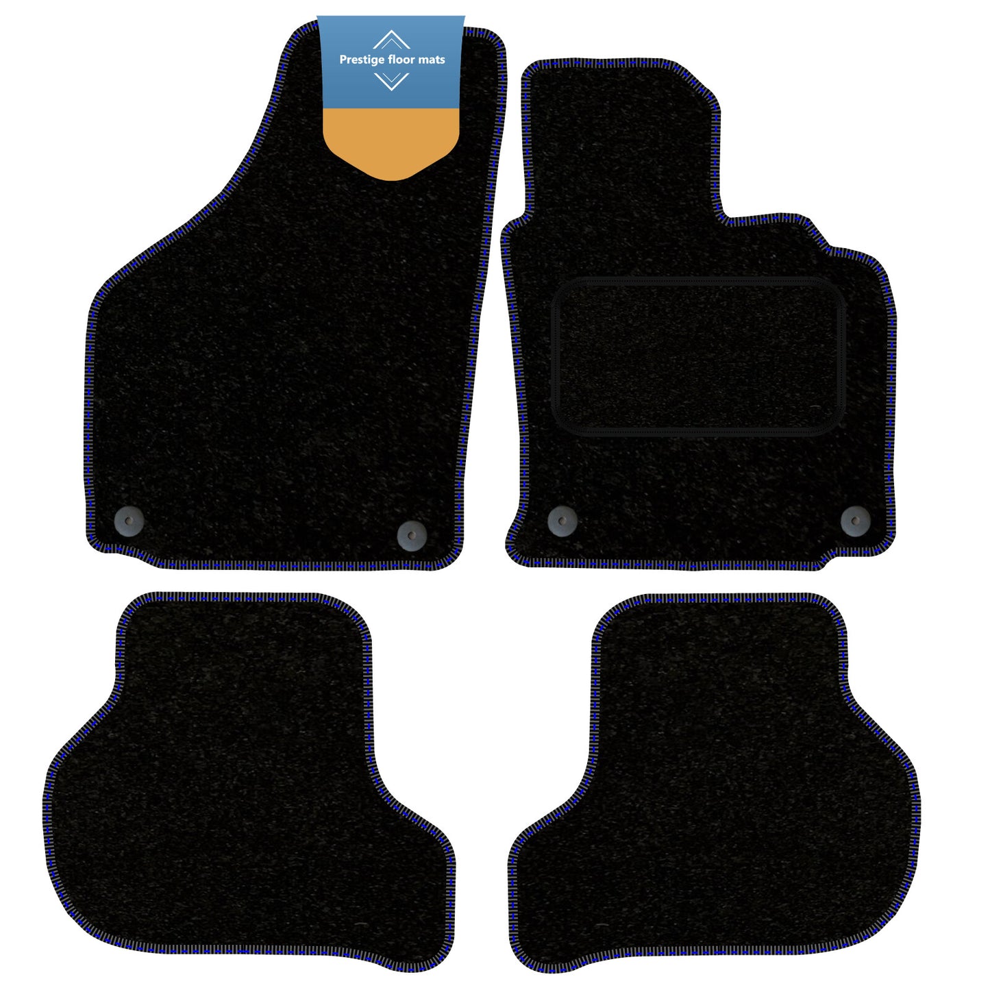 Fits VW Golf MK5 2007-2008 Round Clip Fully Tailored Car Floor Mat