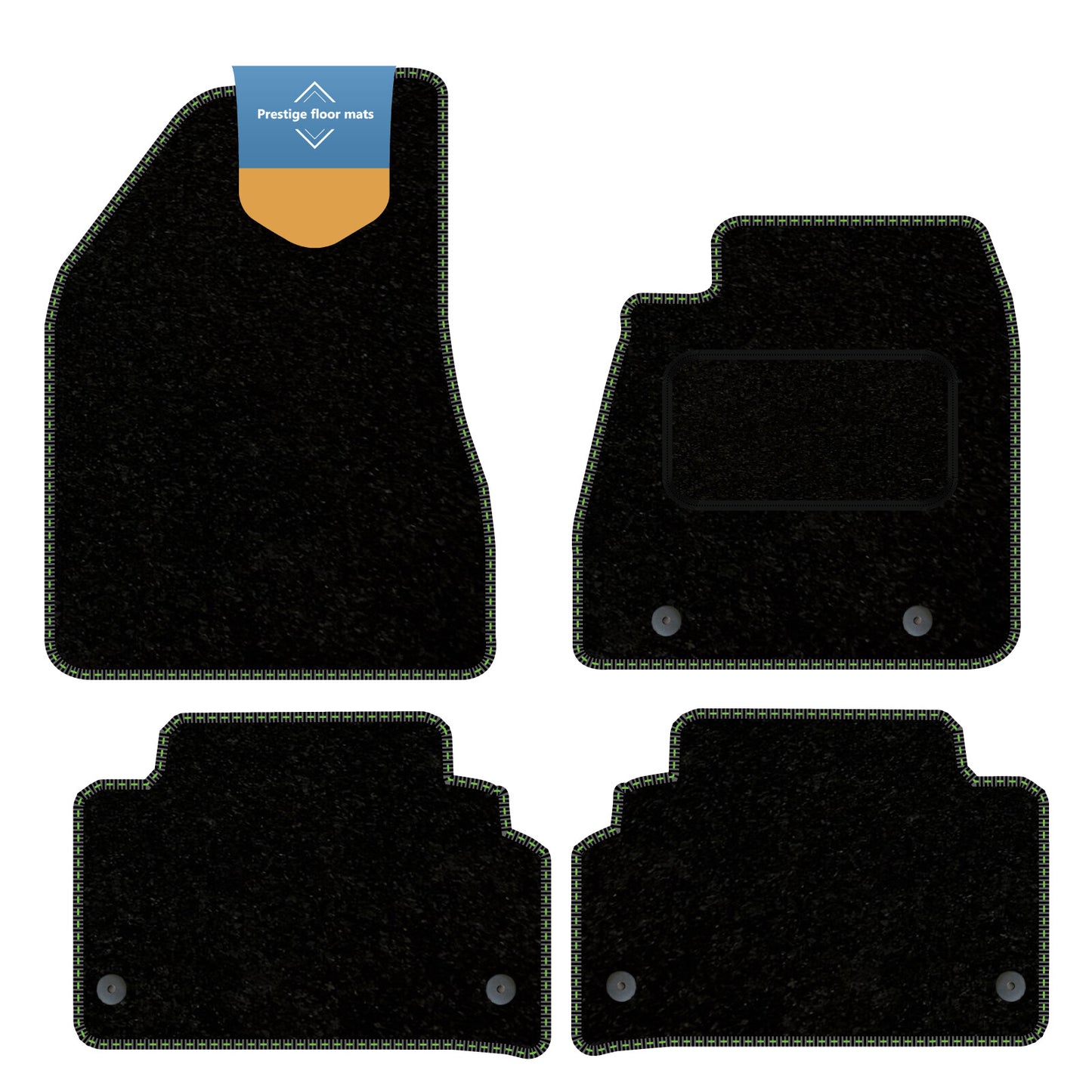 Fits Lexus RX400H 2003-2009 Black Carpet with Coloured Stitch Edge