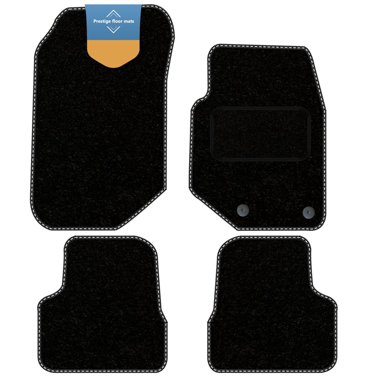 Fits Vauxhall Mokka 2021 On Black Carpet with Coloured Stitch Edge