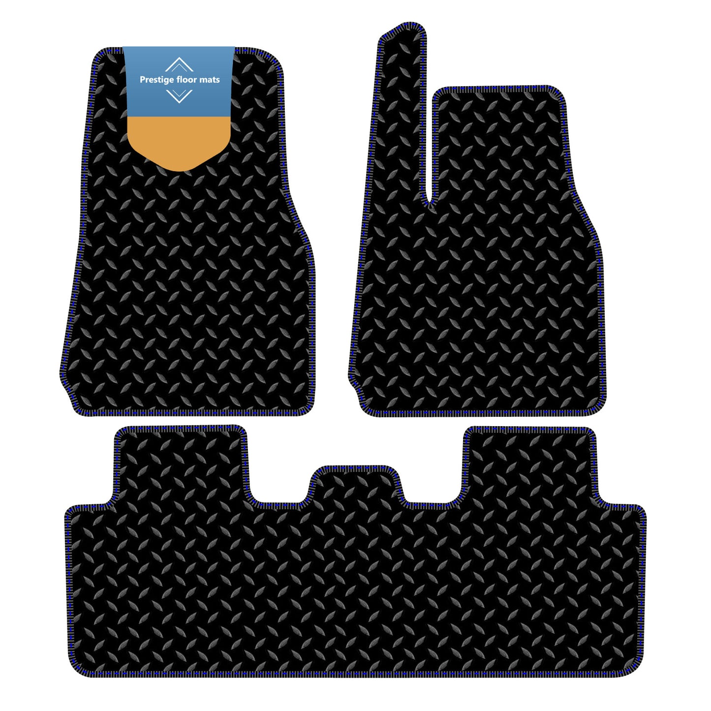 Fits Tesla Model Y 2022 on Black 3mm Rubber with Coloured Stitch Edge