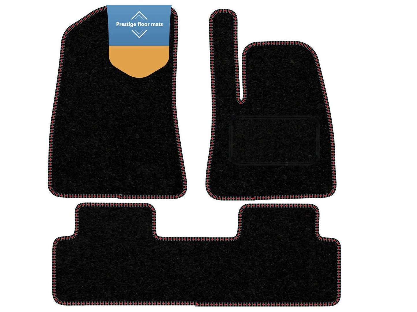 Fits Tesla 3 RHD 2017-2020 Black Carpet with Coloured Stitch Edge