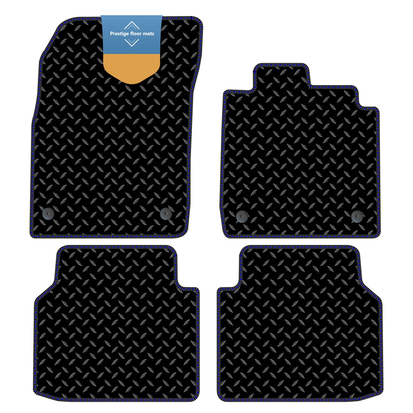 Fits Volkswagen ID.4 2021 on Black 3mm Rubber with Coloured Stitch Edge