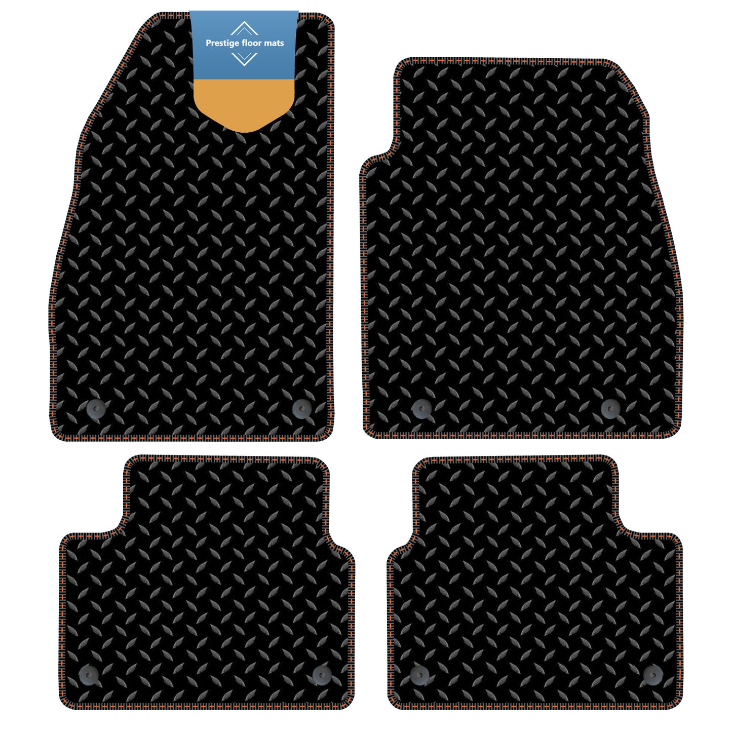 Fits Vauxhall Insignia 2013-2017 Black 3mm Rubber with Coloured Stitch Edge