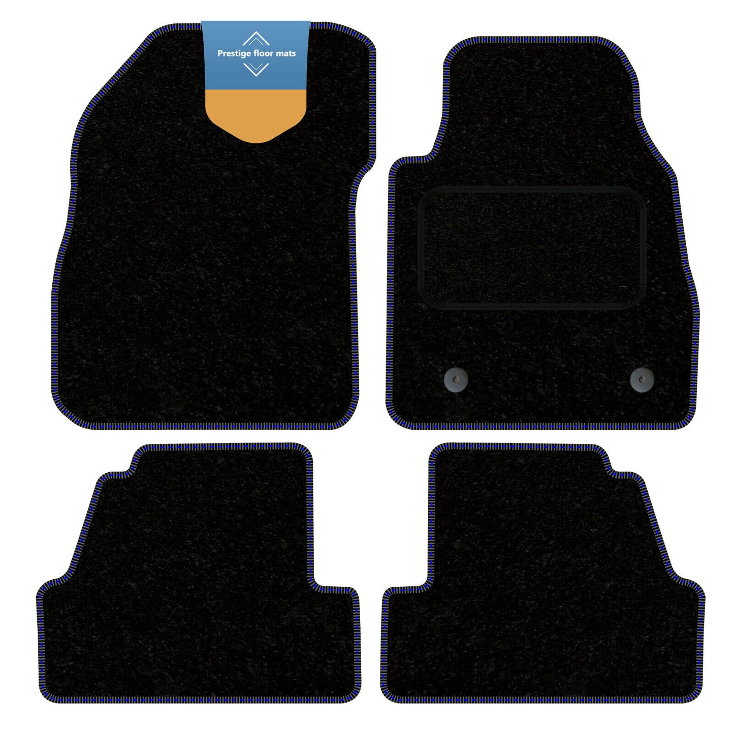 Fits Vauxhall Mokka 2012-2020 RHD Black Carpet with Coloured Stitch Edge