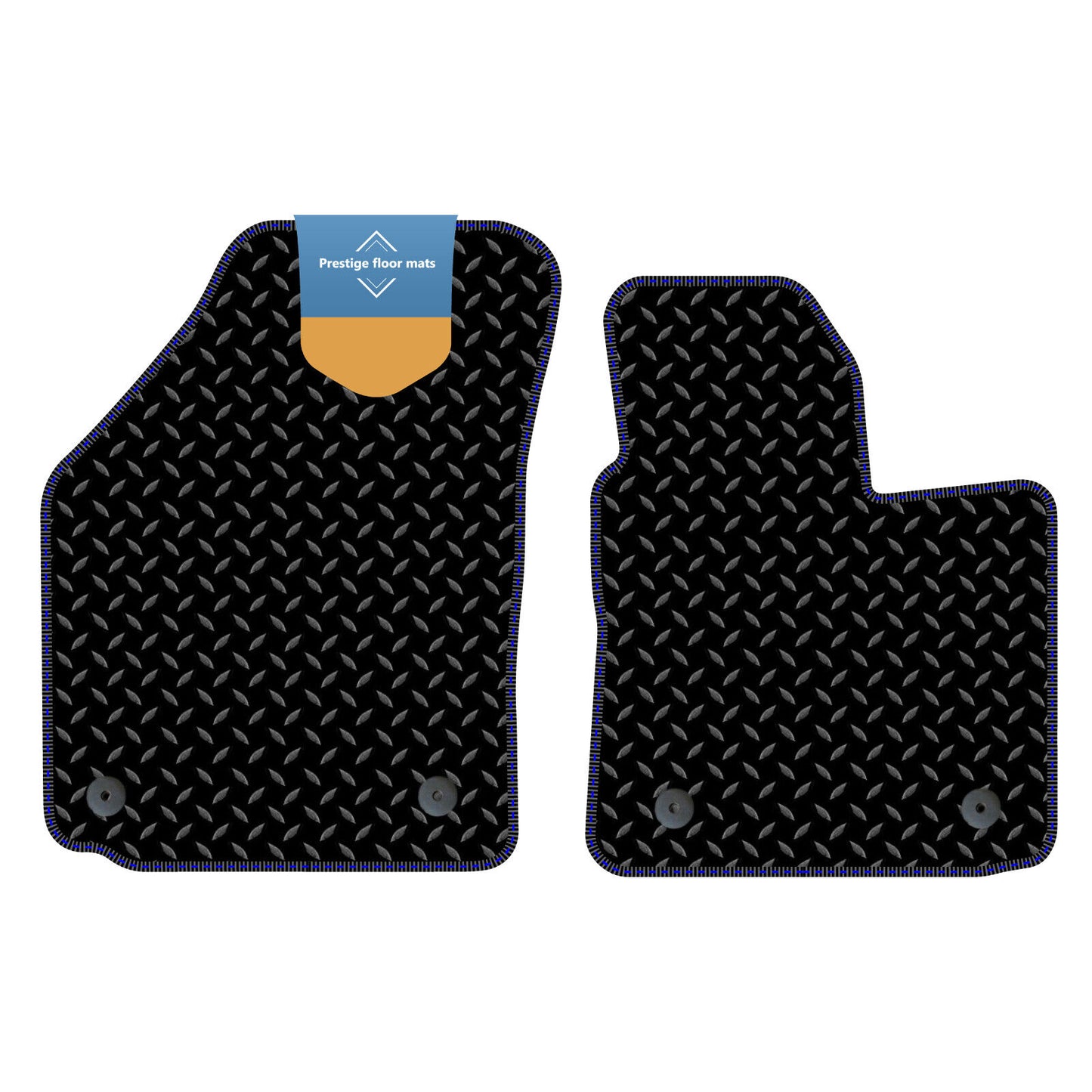 Fits Volkswagen Caddy 2004-2010 Black 3mm Rubber with Coloured Stitch Edge