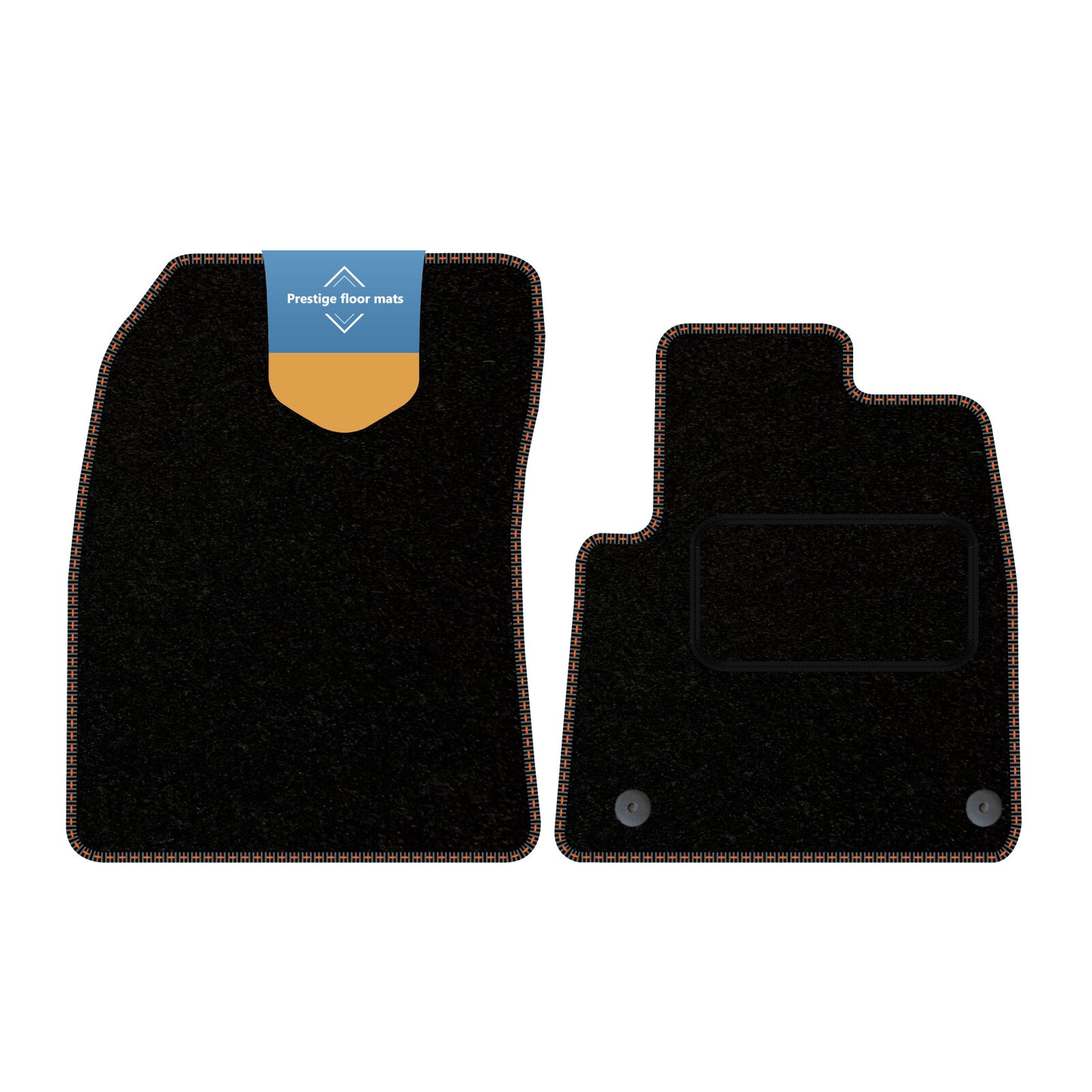 Fits Vauxhall Combo 2019 on Black Carpet with Coloured Stitch Edge