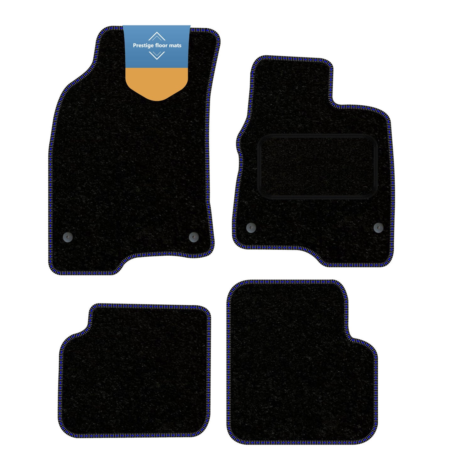Fits Fiat Panda Mild Hybrid 2020 on Black Carpet with Coloured Stitch Edge