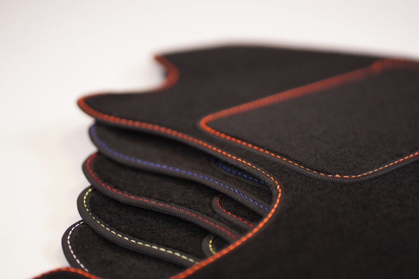 Fits Citroen Berlingo Van 2019 on Black Carpet with Coloured Stitch Edge