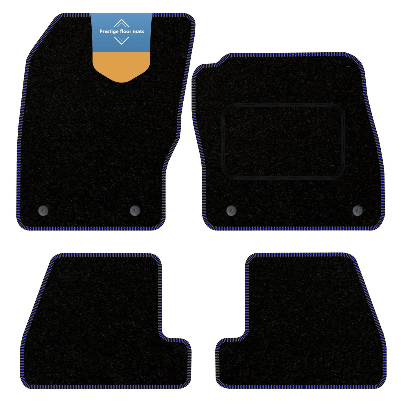 Fits |Ford Focus MK3 2015-2018 Black Carpet with Coloured Stitch Edge
