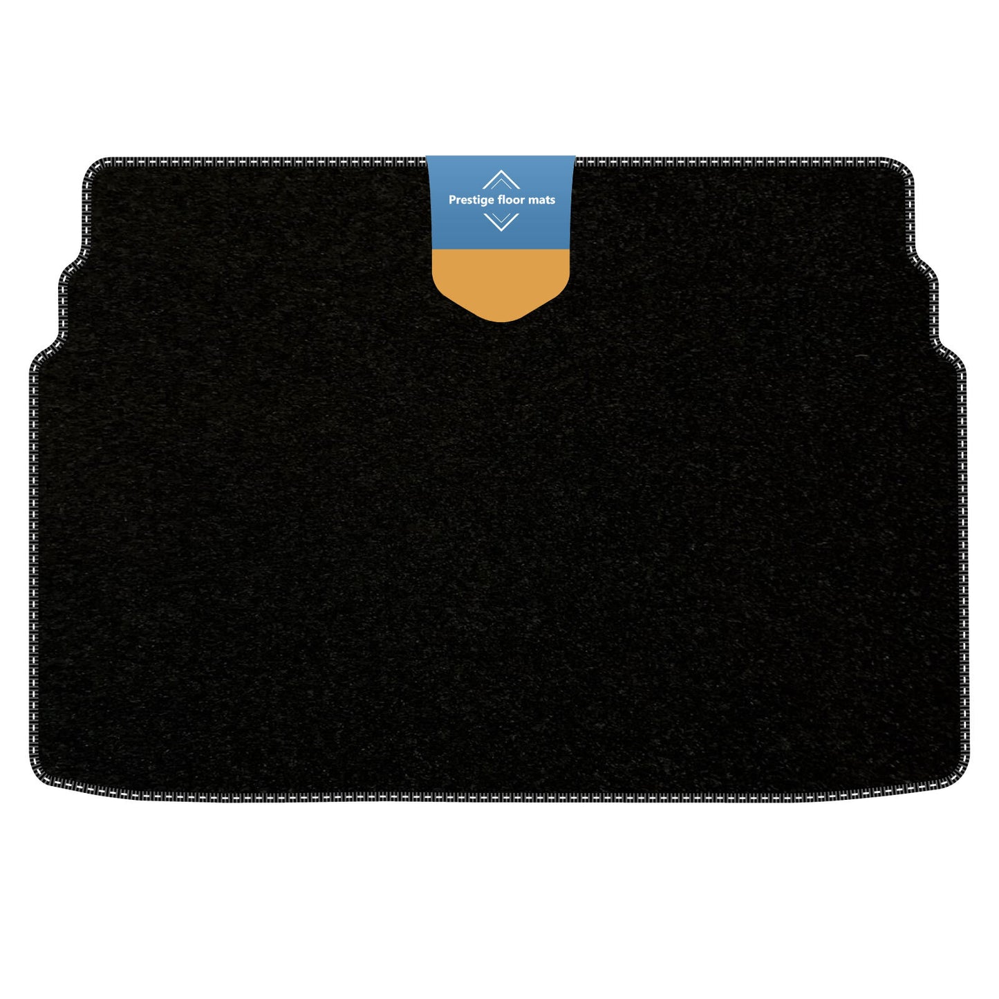 Fits Vauxhall Crossland 2017 On Boot Mat Black Carpet with Coloured Stitch Edge