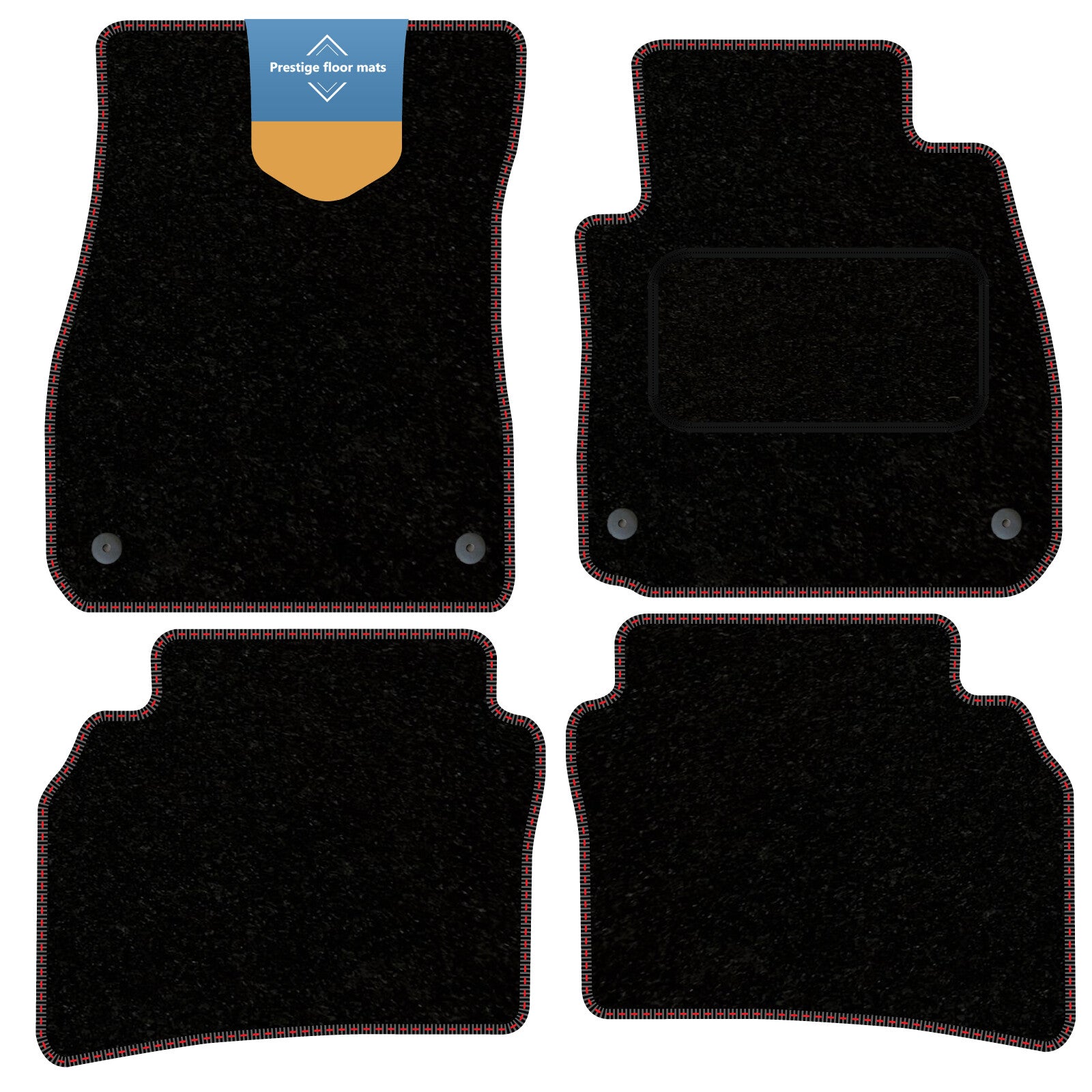Fits Vauxhall Insignia 2017 On Black Carpet with Coloured Stitch Edge