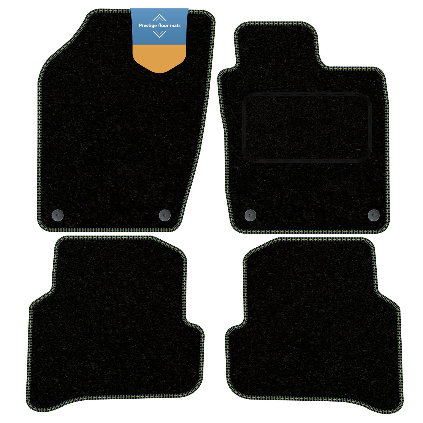 Fits Skoda Fabia 2015-2022 Black Carpet with Coloured Stitch Edge