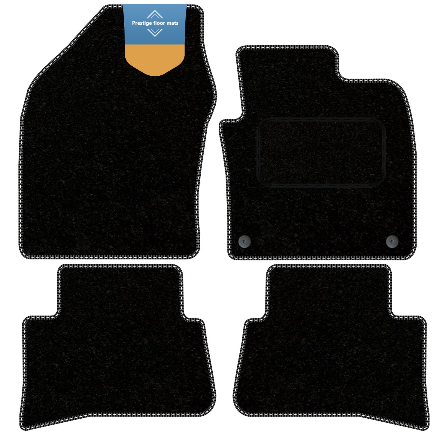 Fits Toyota C-HR CHR 2017 On Black Carpet with Coloured Stitch Edge