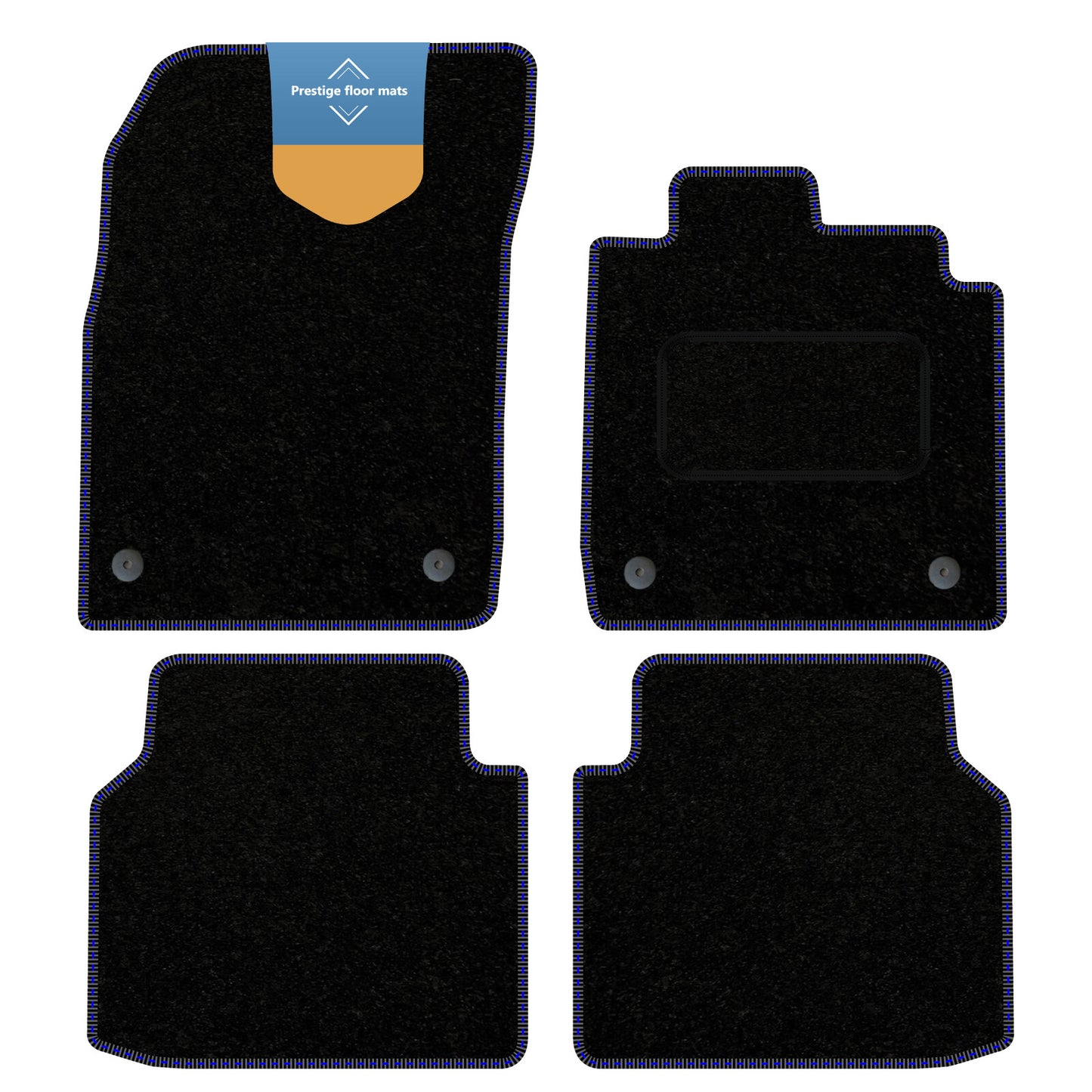 Fits Volkswagen ID.4 2021 on Black Carpet with Coloured Stitch Edge