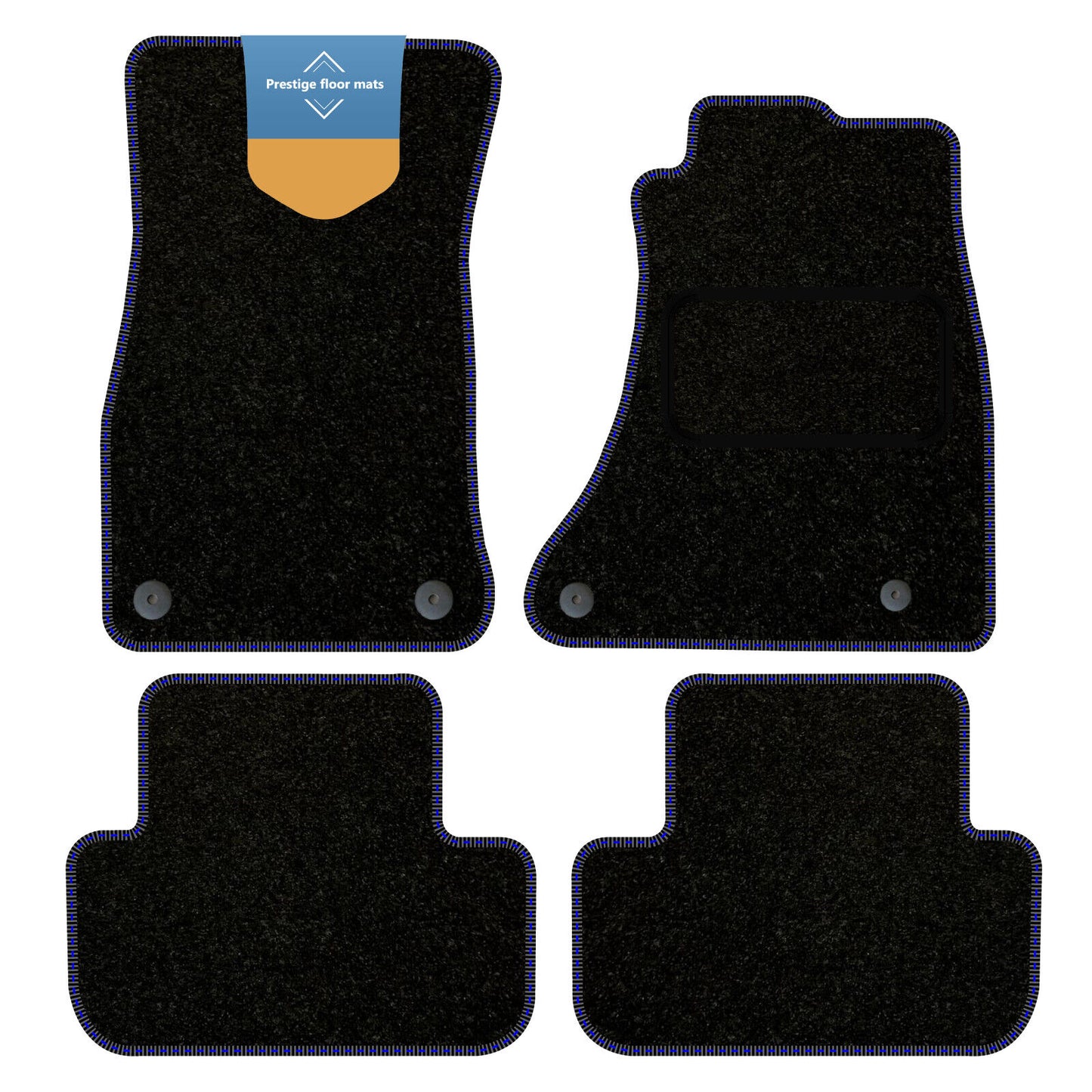 Fits Audi A4 2008-2015 Black Carpet with Coloured Stitch Edge