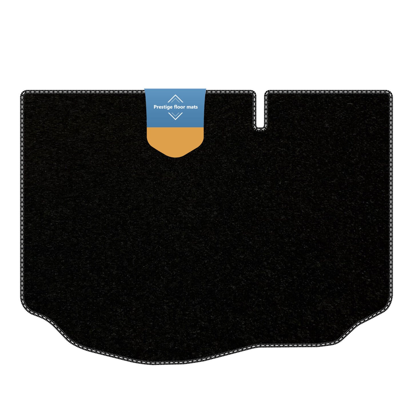 Fits Ford Fiesta MK-8 2017 On Boot Mat Black Carpet with Coloured Stitch Edge