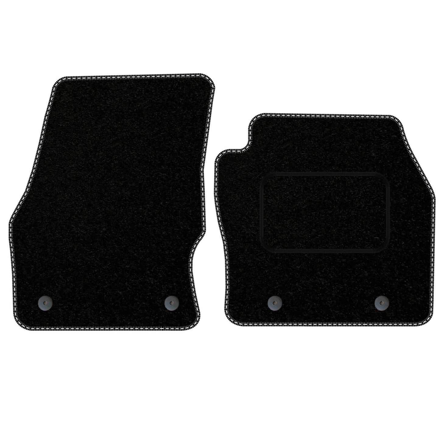 Fits Ford Transit Connect 2016-2023 Black Carpet with Coloured Stitch Edge