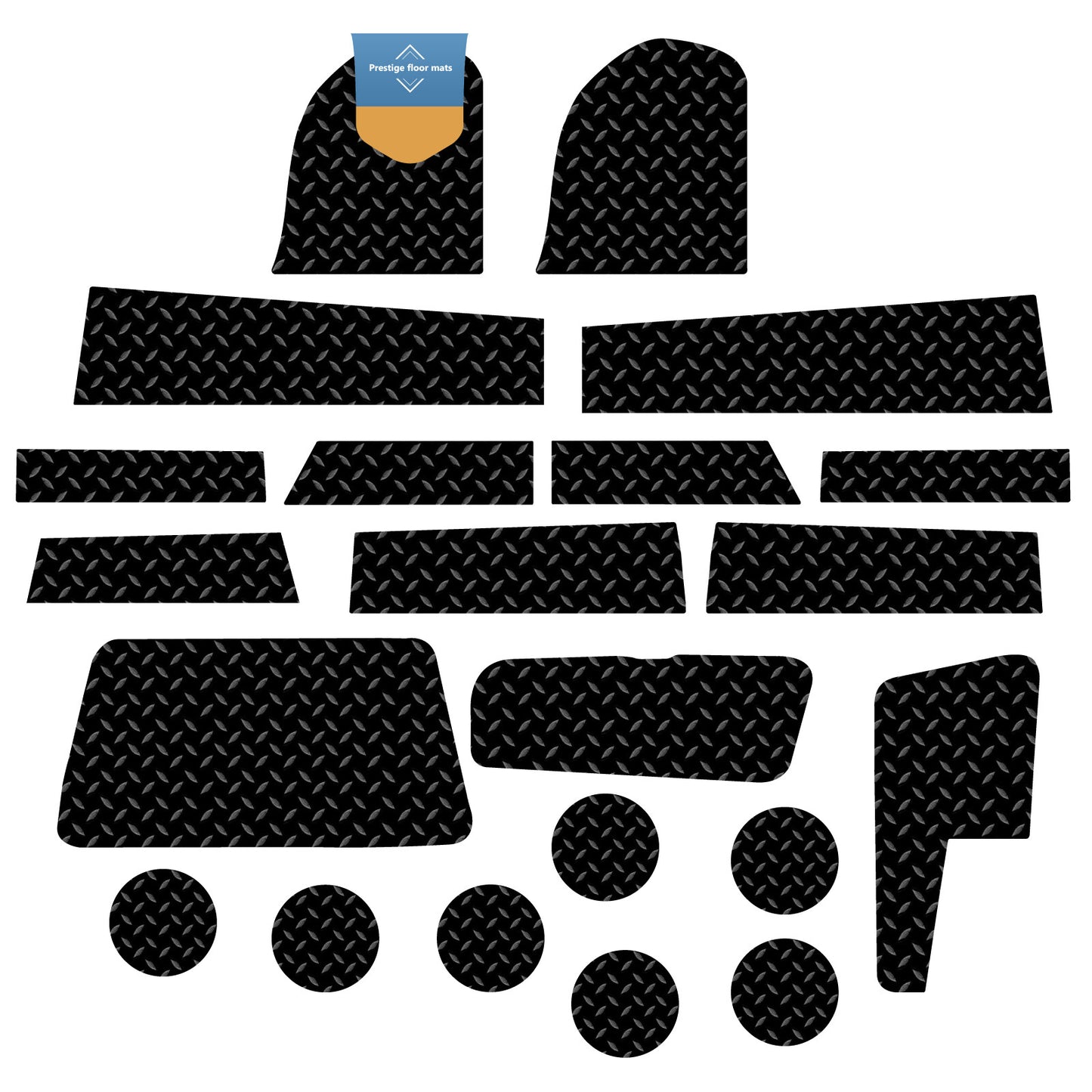 Fits Ford Transit Custom Dash and Door Pocket 2019-2023 Tailored Mat Set