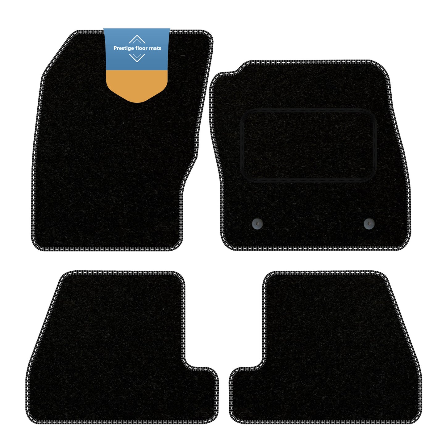 Fits Ford focus 2011-2015 Black Carpet with Coloured Stitch Edge