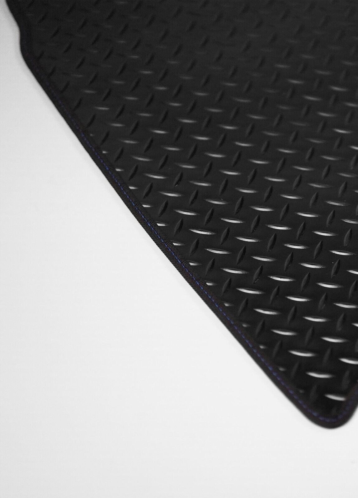 Fits Tesla Model Y Under Boot Mat in 3mm Rubber with Coloured Stitch Edge