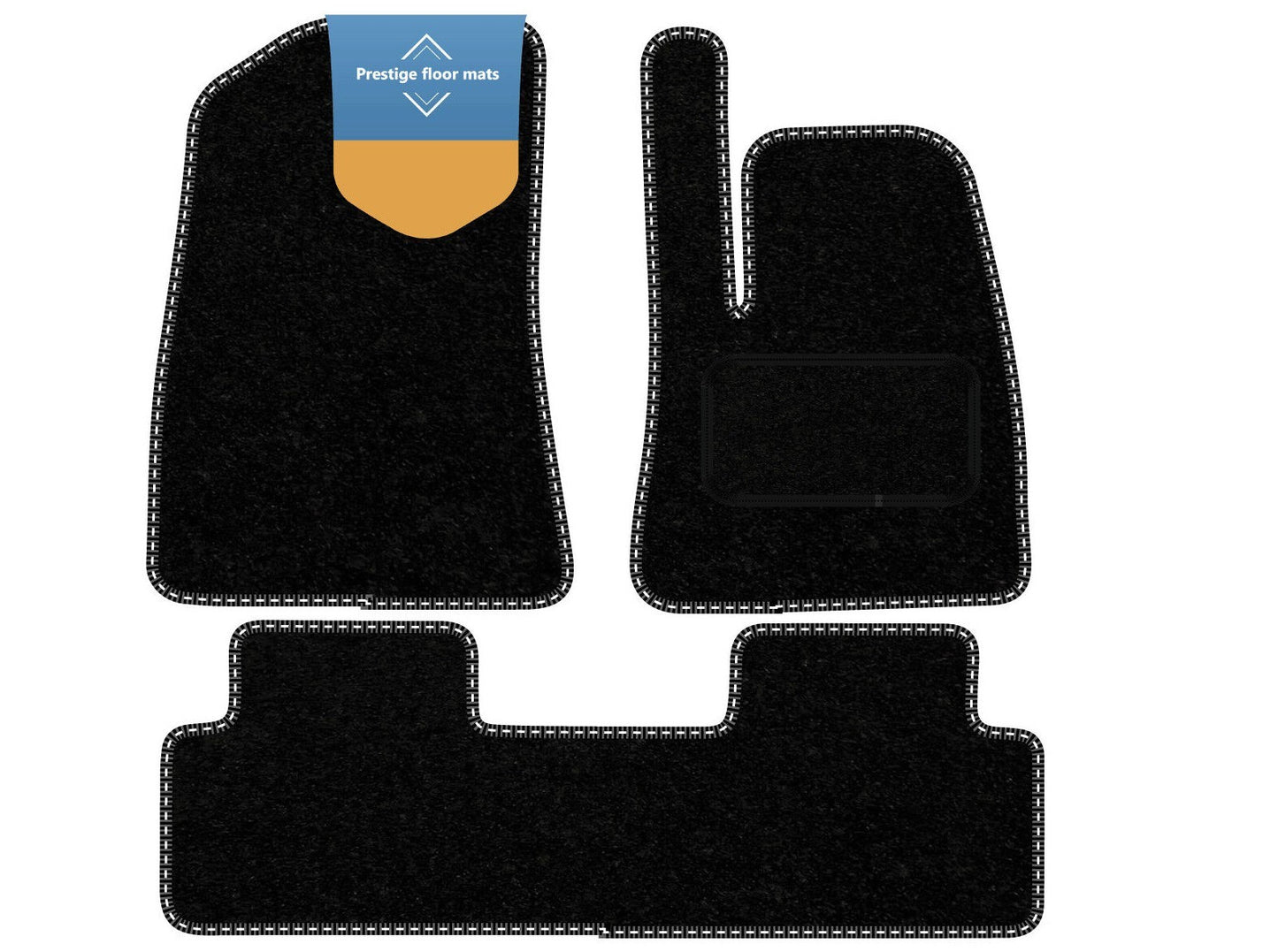 Fits Tesla 3 RHD 2017-2020 Black Carpet with Coloured Stitch Edge
