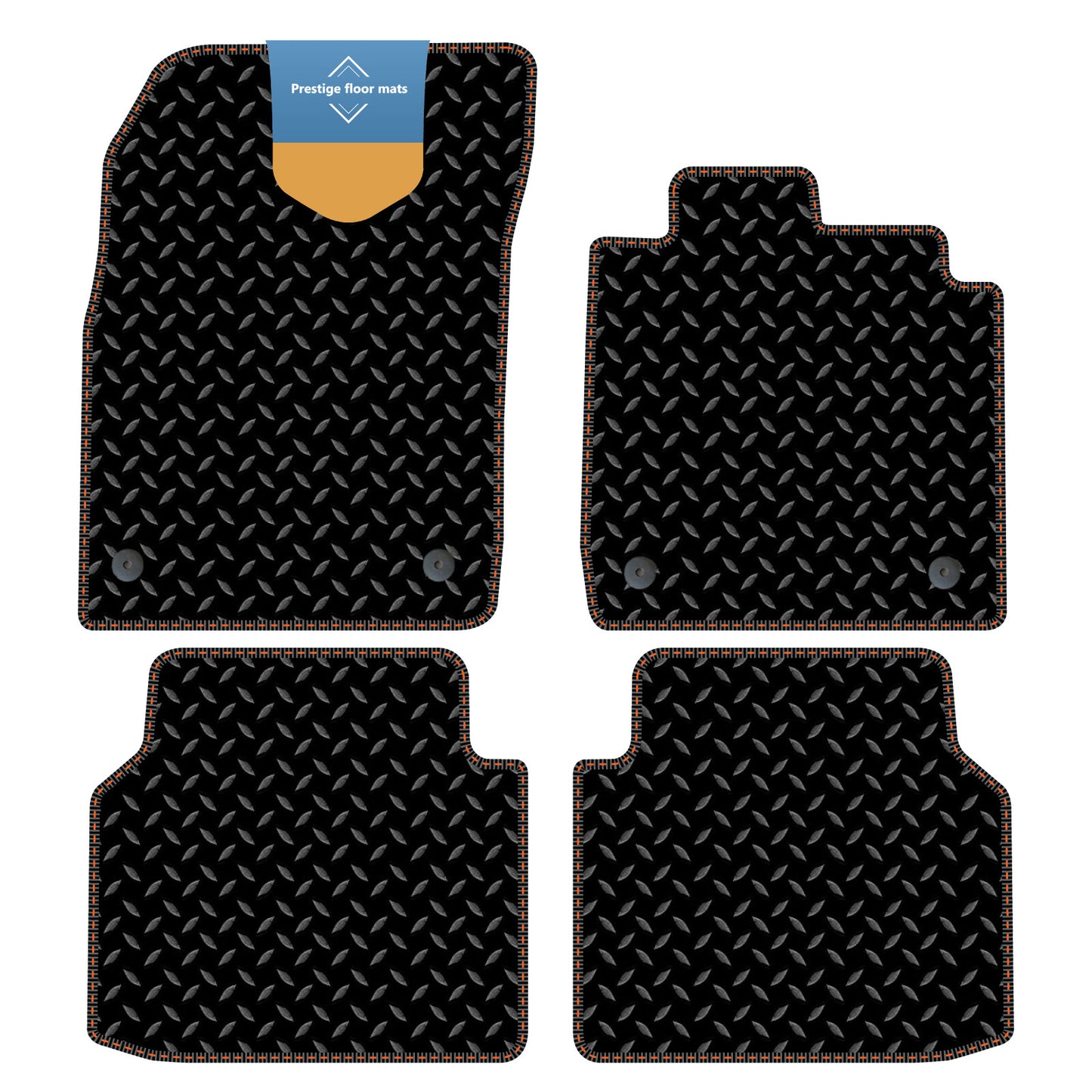 Fits Volkswagen ID.4 2021 on Black 3mm Rubber with Coloured Stitch Edge