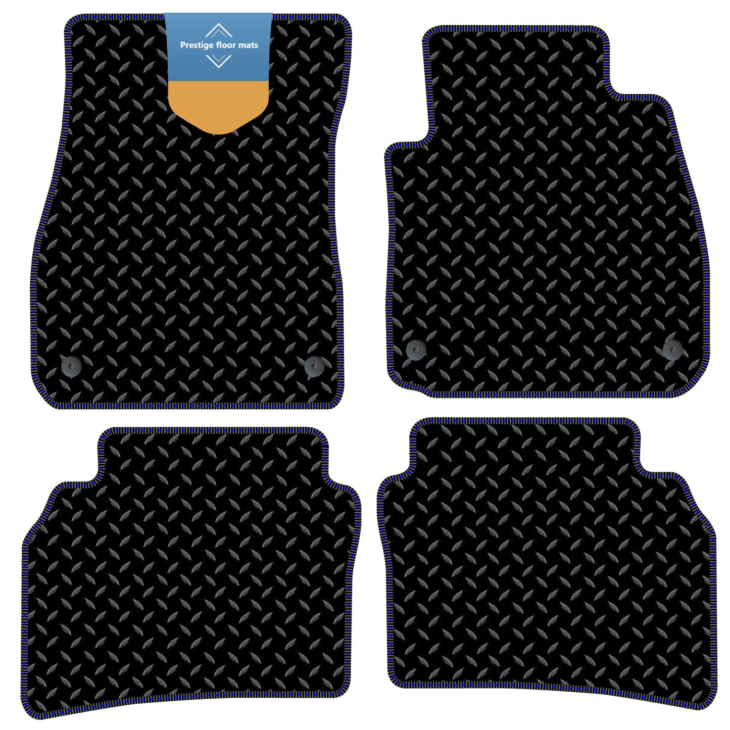 Fits Vauxhall Insignia 2017 On Black 3mm Rubber with Coloured Stitch Edge