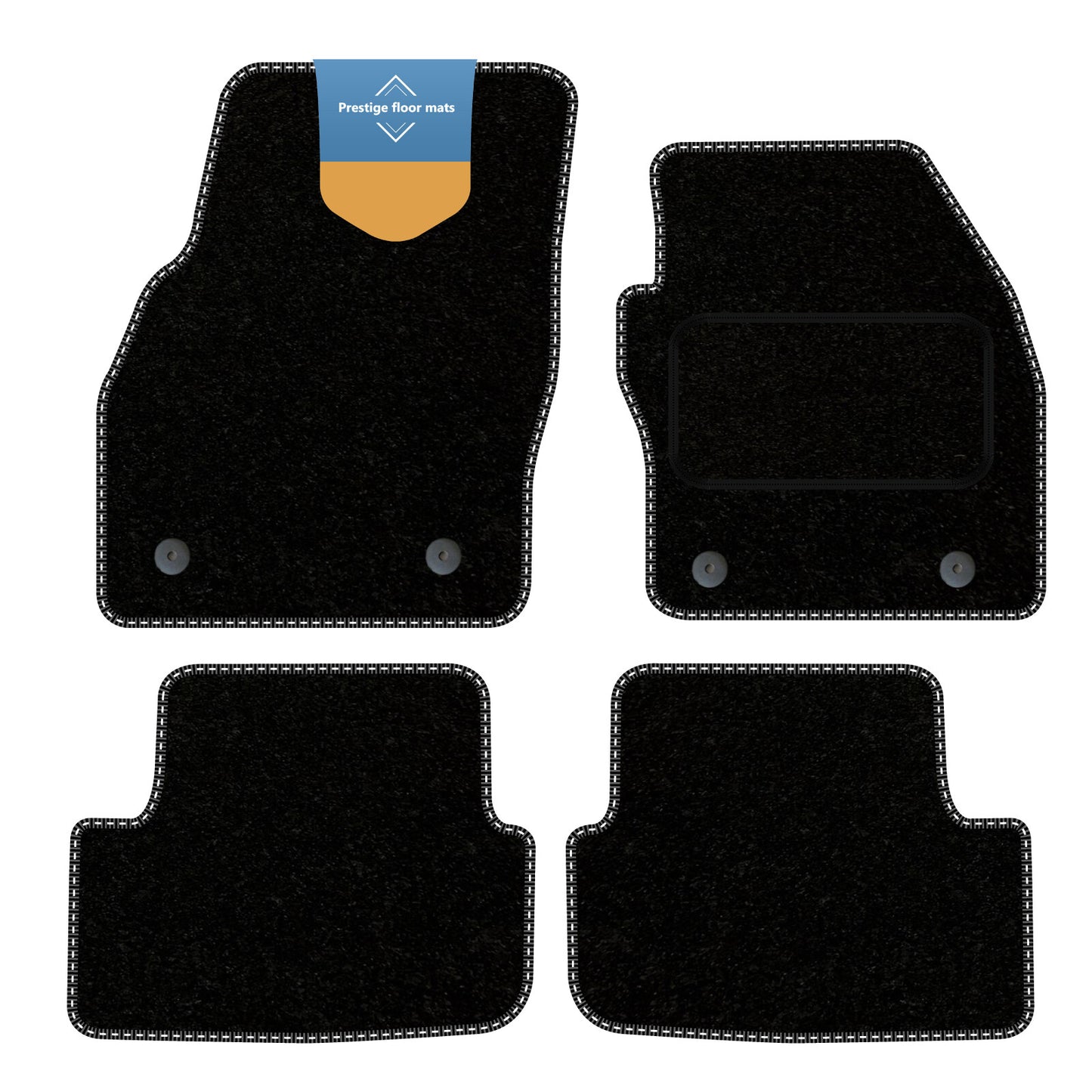 Fits Skoda Fabia 2022 on  Black Carpet with Coloured Stitch Edge