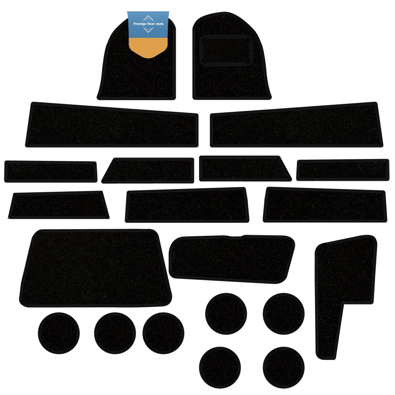 Fits Ford Transit Custom Dash and Door Pocket 2019-2023 Tailored Mat Set