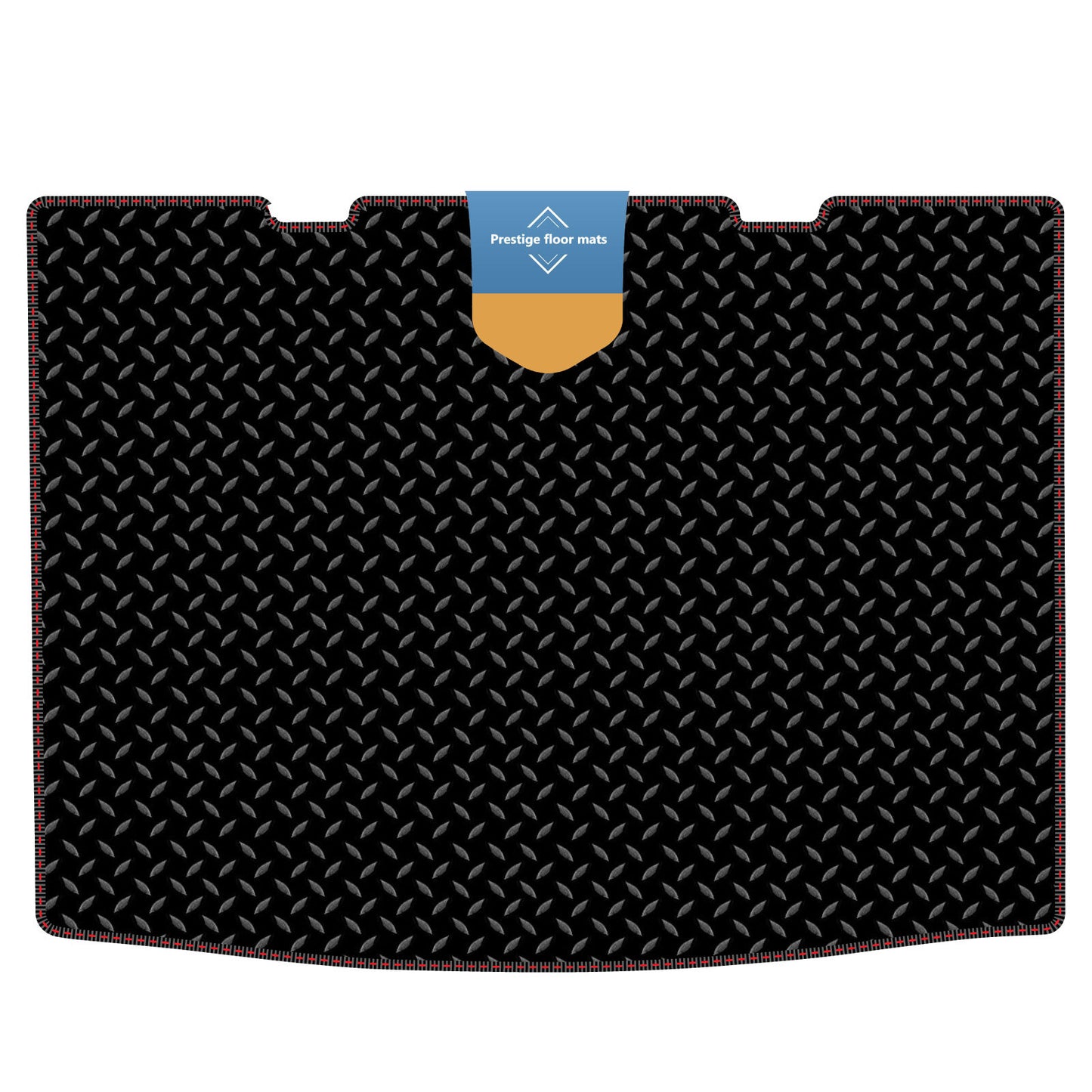 Fits Volkswagen Up 2012 On Boot Mat in 3mm Rubber with Coloured Stitch Edge