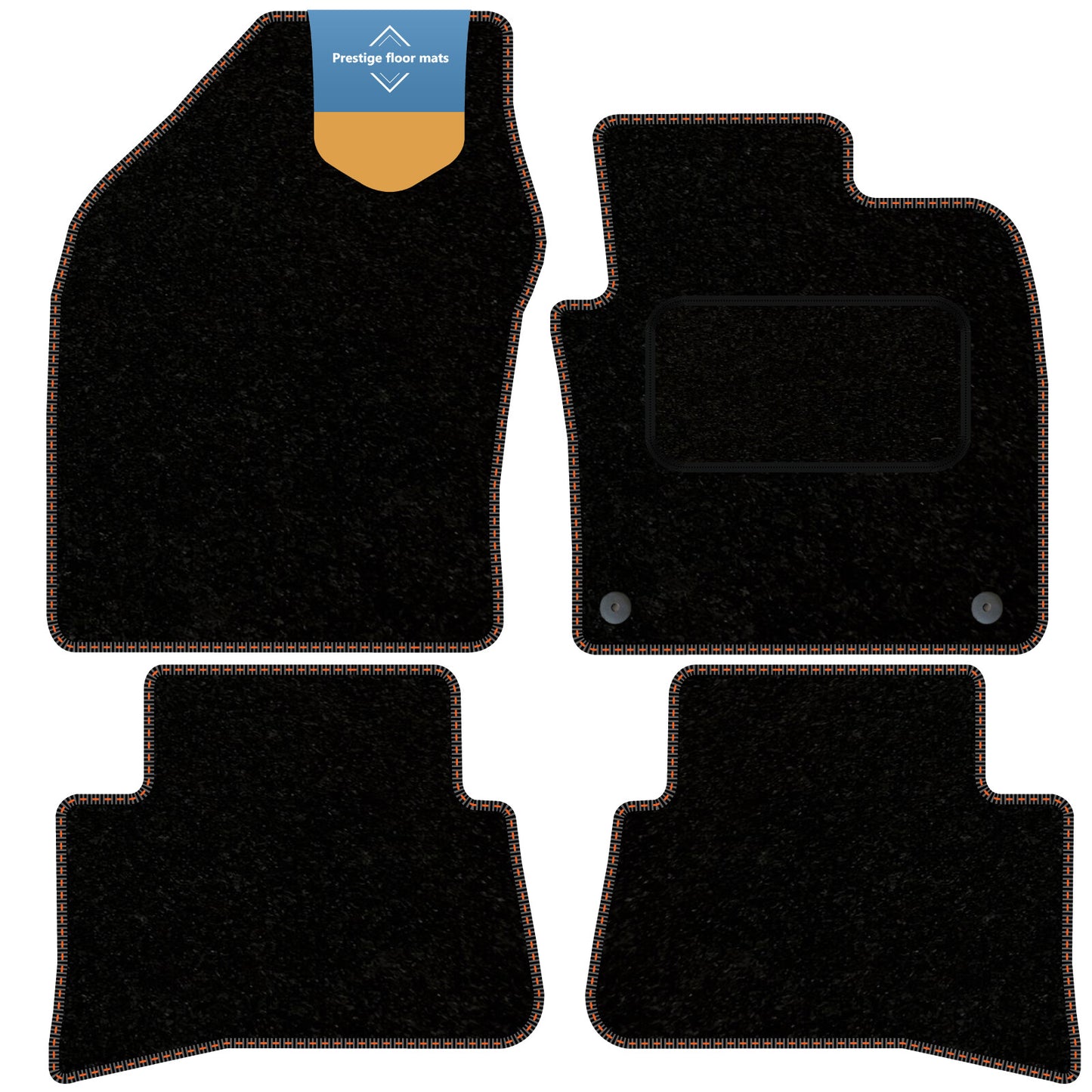 Fits Toyota C-HR CHR 2017 On Black Carpet with Coloured Stitch Edge