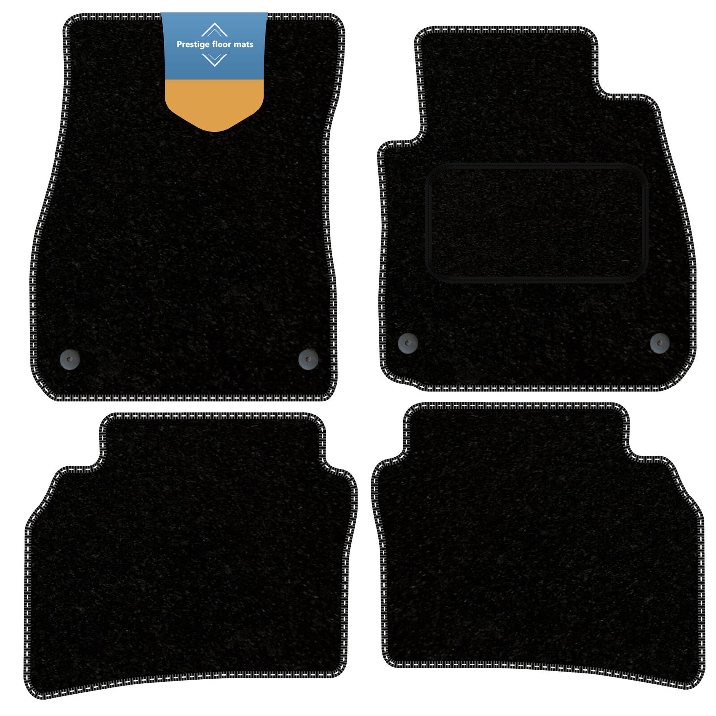 Fits Vauxhall Insignia 2017 On Black Carpet with Coloured Stitch Edge
