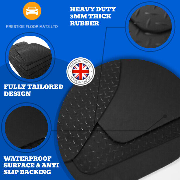 Fits VOLKSWAGEN GOLF 4 R32 1997-2004 (OVAL CLIPS) Fully Tailored Floor Mat Set