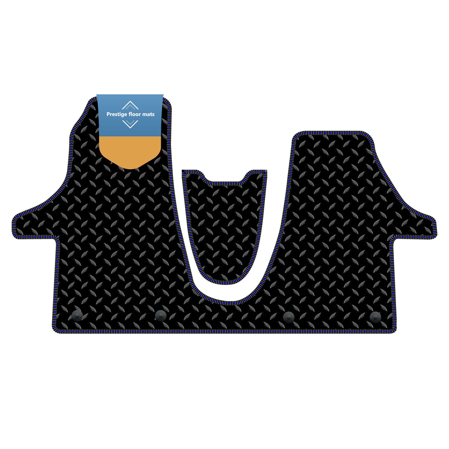 Fits Volkswagen T6-1 2020 on Black 3mm Rubber with Coloured Stitch Edge