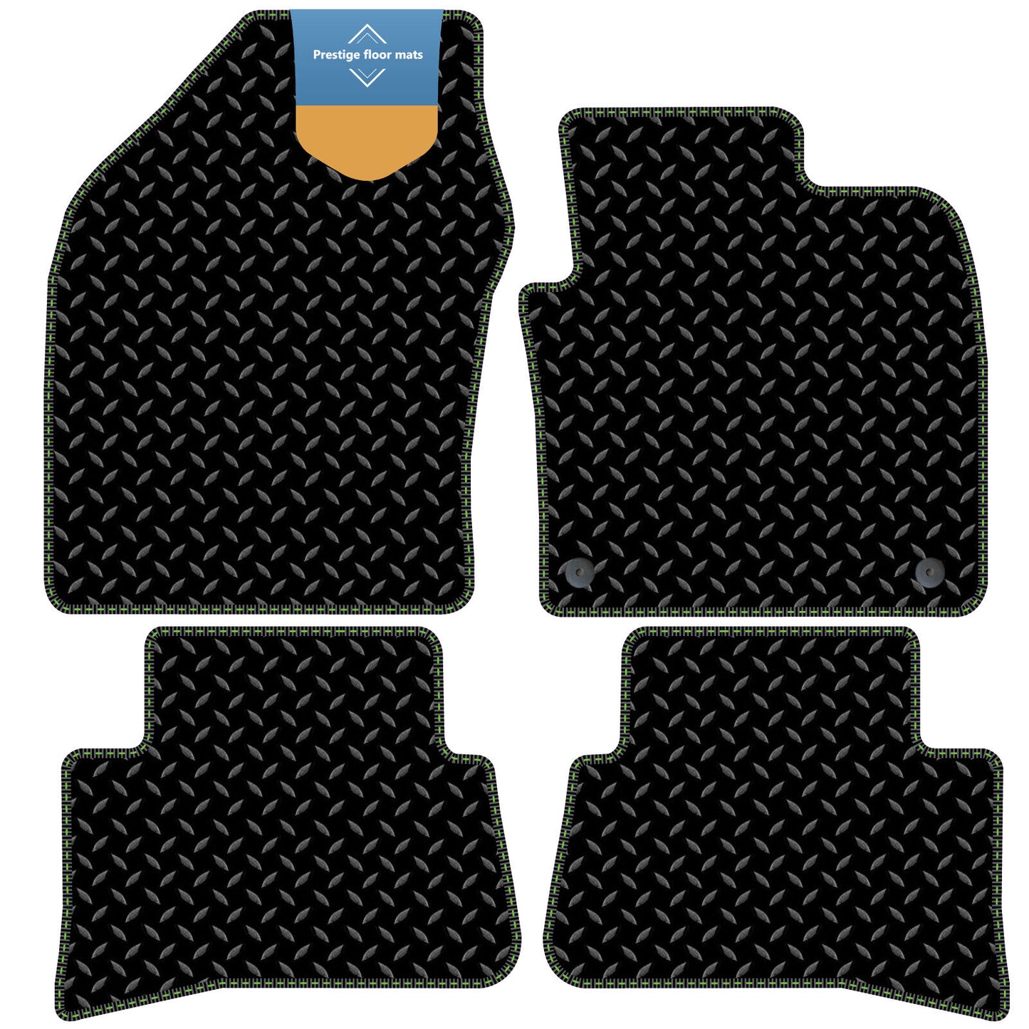 Fits Toyota CH-R CHR 2017 On Black 3mm Rubber with Coloured Stitch Edge