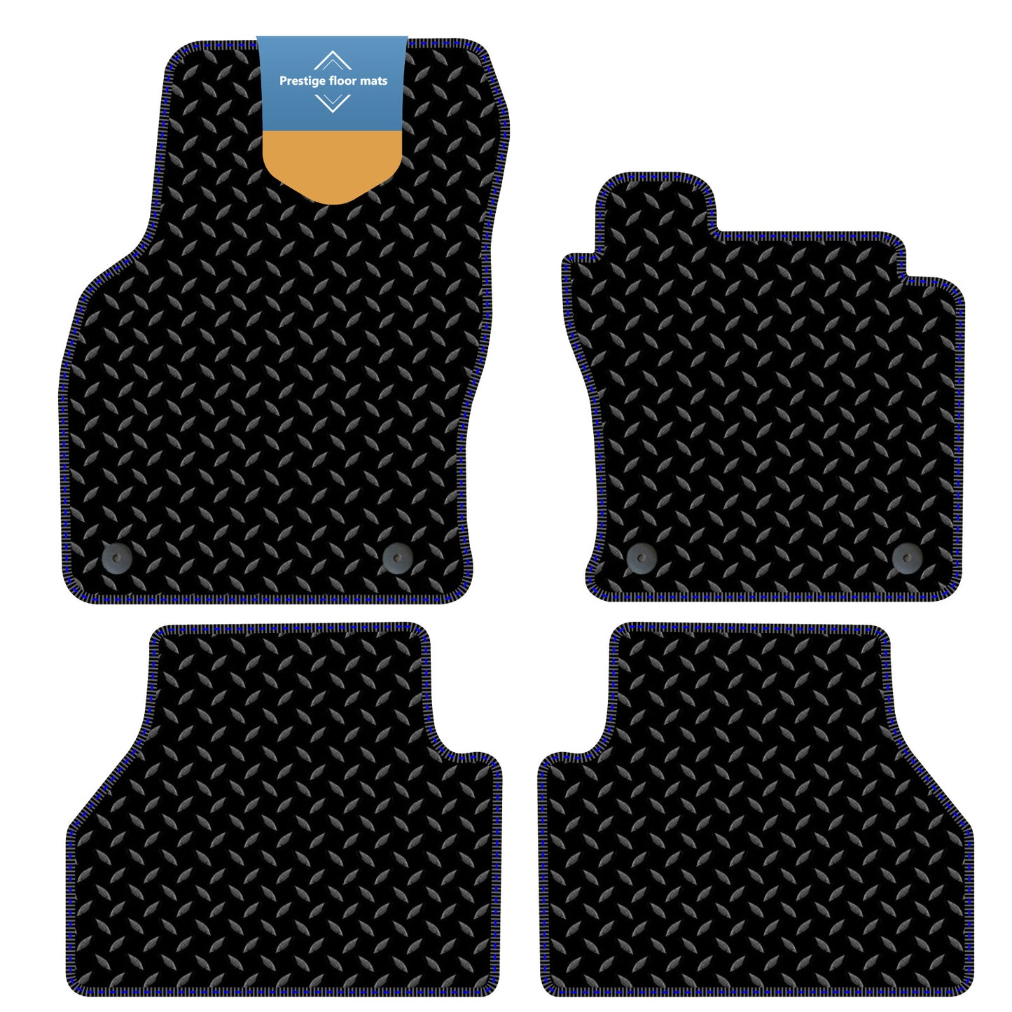 Fits Ford Tourneo Connect 2022 On Black 3mm Rubber with Coloured Stitch Edge