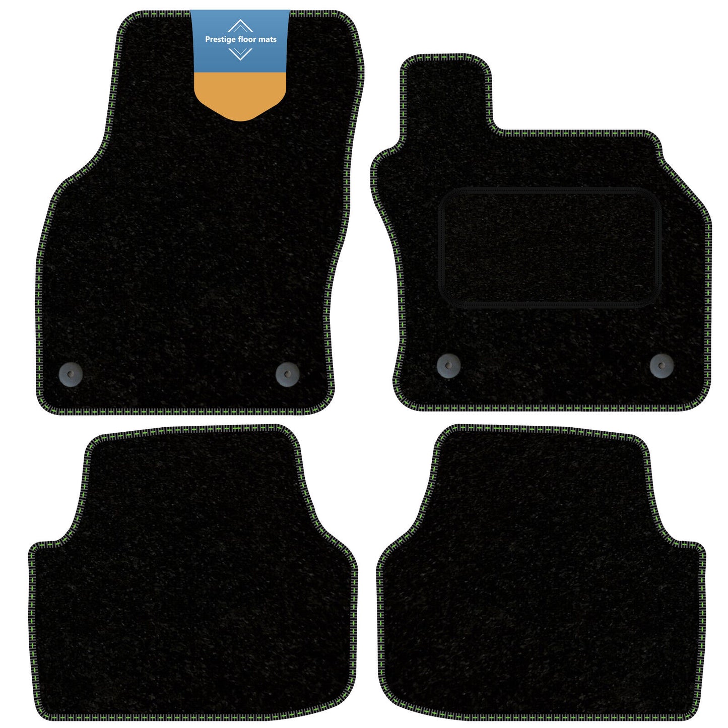 Fits Skoda Octavia 2013-2020 Black Carpet with Coloured Stitch Edge