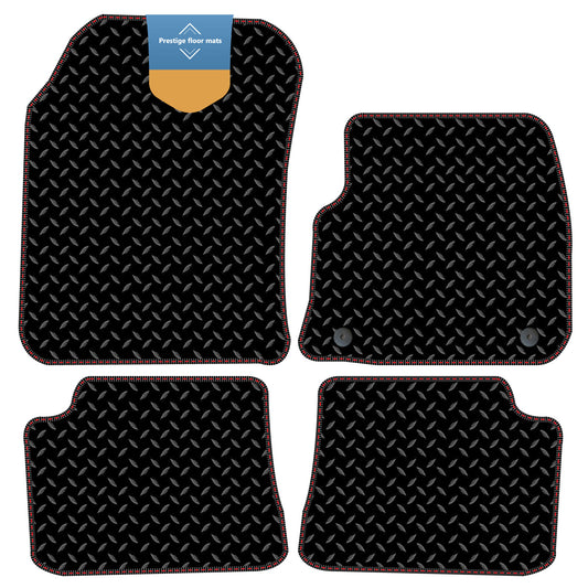 Fits Vauxhall Mokka EV 2021 On Black 3mm Rubber with Coloured Stitch Edge