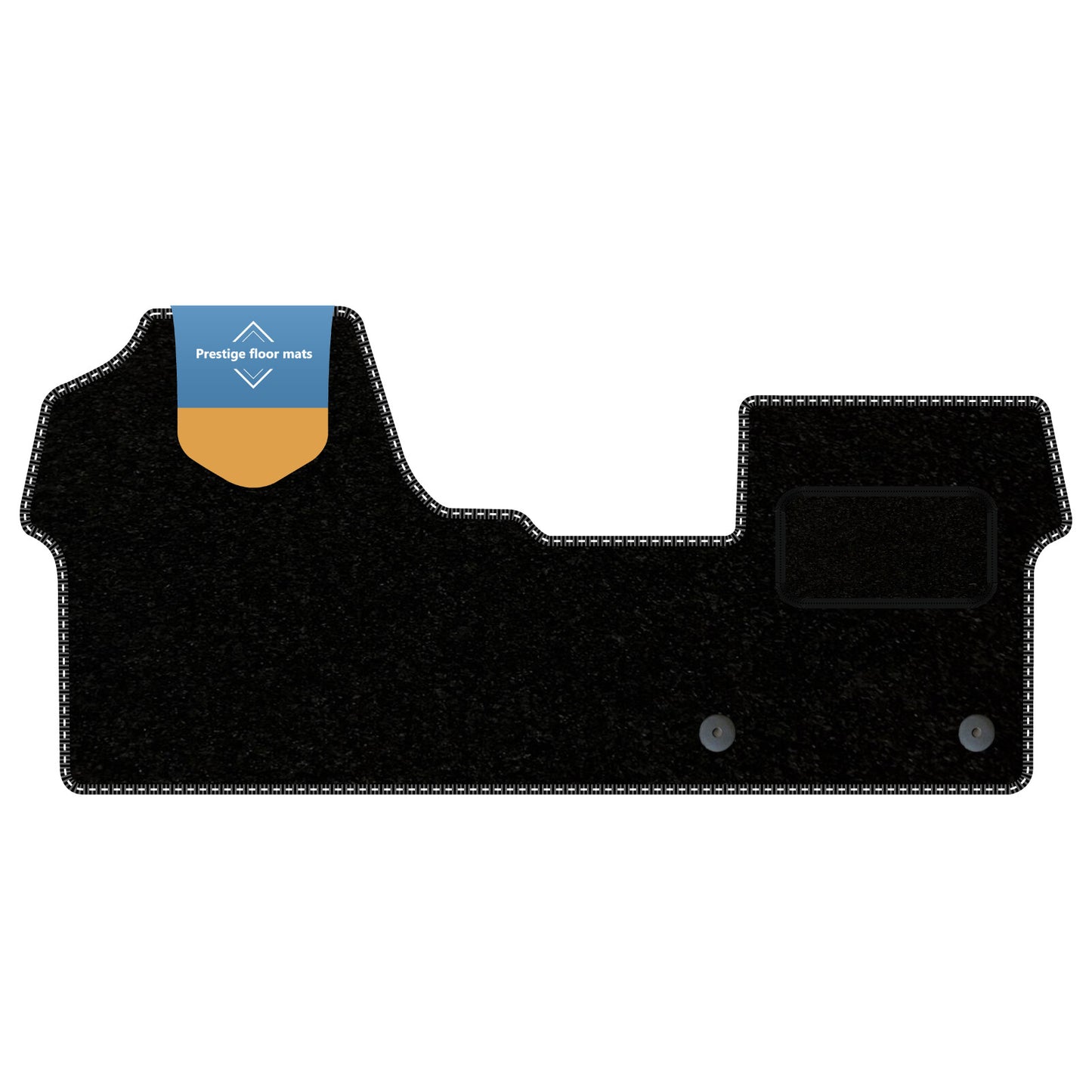 Fits Peugeot Expert Van 1 Piece 2016 On Black Carpet with Coloured Stitch Edge