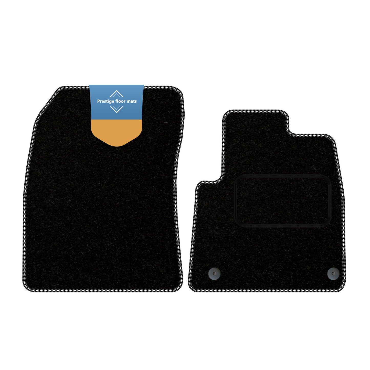 Fits Vauxhall Combo 2019 on Black Carpet with Coloured Stitch Edge