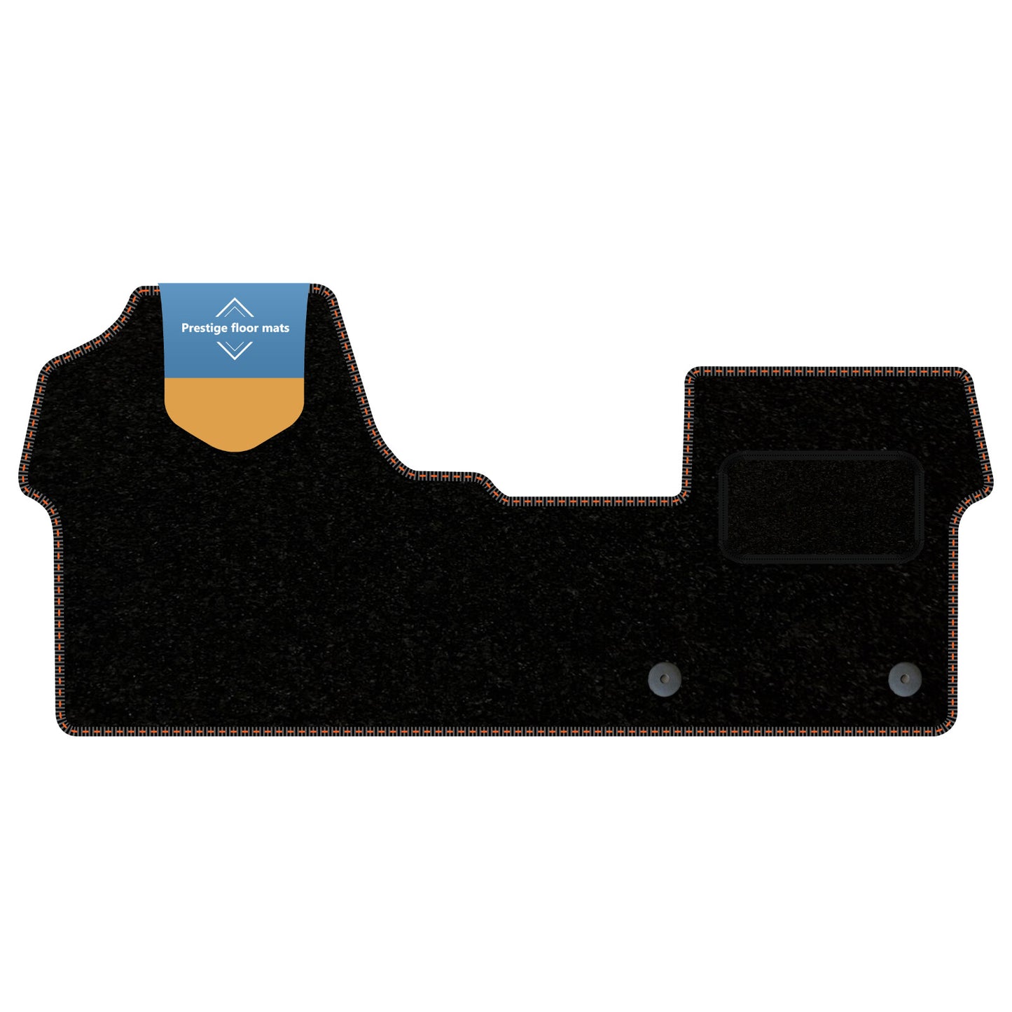 Fits Peugeot Expert Van 1 Piece 2016 On Black Carpet with Coloured Stitch Edge